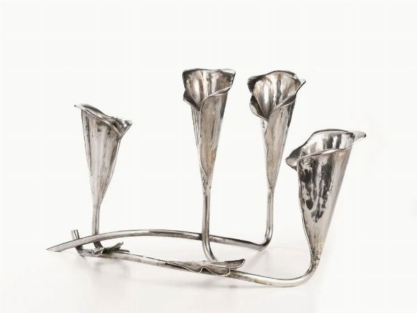 Grande candelabro, Arrigo Finzi (La Spezia 1890 - Milano 1973), prima met&agrave; sec. XX  - Asta VINTAGE: BORSE E ACCESSORI DI HERMES, LOUIS VUITTON E ALTRE GRANDI MAISON - Associazione Nazionale - Case d'Asta italiane