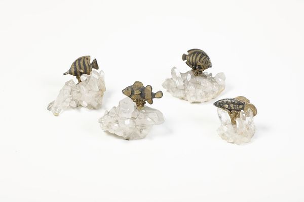 Quattro segnaposto animalier. Argenteria italiana del XX secolo (apparentemente privi di punzonatura)  - Asta Argenti e Icone - Associazione Nazionale - Case d'Asta italiane