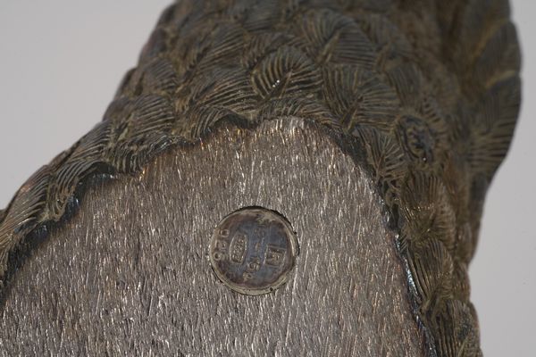 Anatra con tre anatroccoli in metallo e argento. Argenteria italiana del XX secolo  - Asta Argenti e Icone - Associazione Nazionale - Case d'Asta italiane