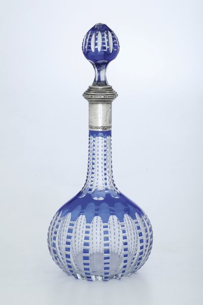 Bottiglia in vetro con ghiera in argento. Prima met� del XX secolo  - Asta Argenti e Icone - Associazione Nazionale - Case d'Asta italiane