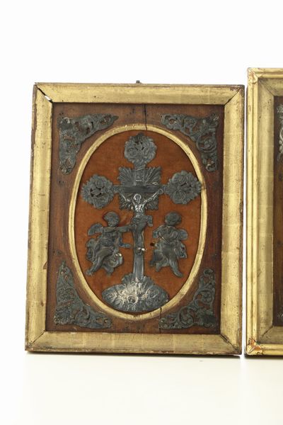 Crocifissione e Madonna in gloria<BR>crocifissione in argento. Genova fine XIX secolo<BR>  - Asta Argenti e Icone - Associazione Nazionale - Case d'Asta italiane