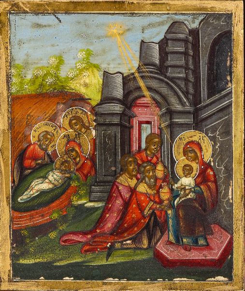 Icona ad olio su tavola 2Nativit. XIX-XX secolo  - Asta Argenti e Icone - Associazione Nazionale - Case d'Asta italiane