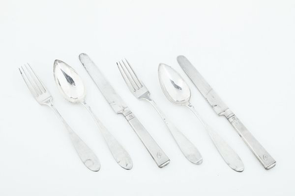 Servizio di posate. Milano XIX secolo, argentiere Tommaso Panizza (1849-1868)  - Asta Argenti e Icone - Associazione Nazionale - Case d'Asta italiane