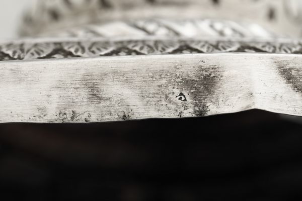 Gruppo di tre portapalme. Napoli, met XIX secolo, uno argentiere Sisino  - Asta Argenti e Icone - Associazione Nazionale - Case d'Asta italiane