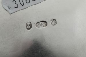 Zuccheriera in metallo argentato. Broggi Milano, XX secolo  - Asta Argenti e Icone - Associazione Nazionale - Case d'Asta italiane