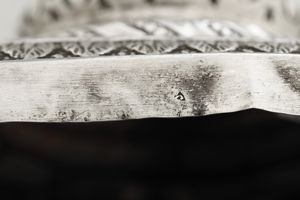 Gruppo di tre portapalme. Napoli, met XIX secolo, uno argentiere Sisino  - Asta Argenti e Icone - Associazione Nazionale - Case d'Asta italiane