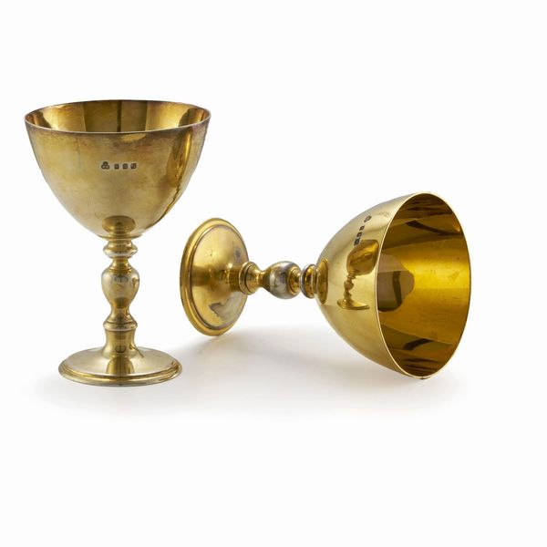 BULGARI, COPPIA DI CALICI, LONDRA, 1966, ARGENTIERI WAKELY & WHEELER  - Asta Argenti italiani ed europei - Associazione Nazionale - Case d'Asta italiane