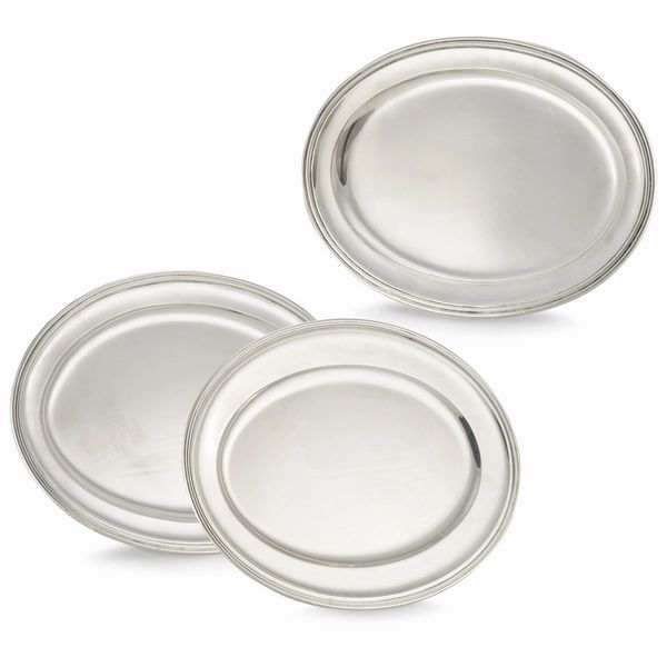 BULGARI, DUE VASSOI OVALI, SECOLO XX  - Asta Argenti italiani ed europei - Associazione Nazionale - Case d'Asta italiane