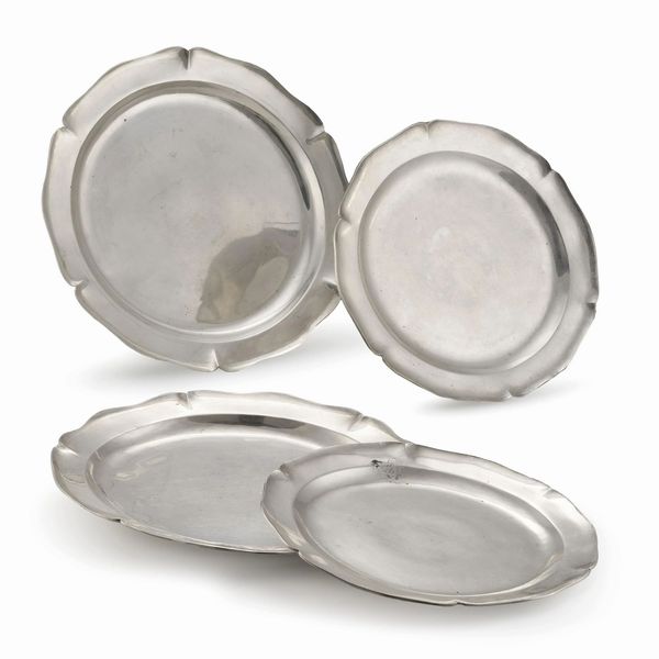 NOVE PIATTI E ALTRI SEI PIATTINI, SECOLO XIX  - Asta Argenti italiani ed europei - Associazione Nazionale - Case d'Asta italiane