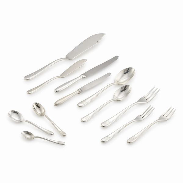 SERVITO DI POSATE, MILANO, SECOLO XX  - Asta Argenti italiani ed europei - Associazione Nazionale - Case d'Asta italiane