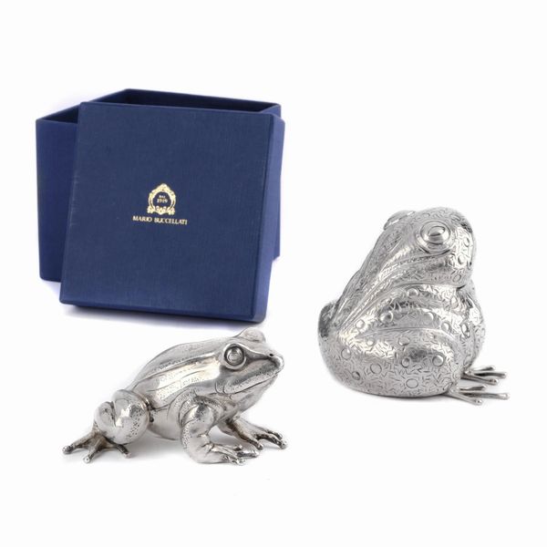 MARIO BUCCELLATI, DUE SOPRAMMOBILI, SECOLO XX  - Asta Argenti italiani ed europei - Associazione Nazionale - Case d'Asta italiane