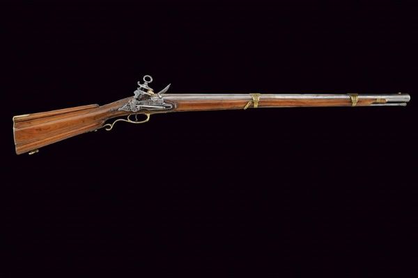 Fucile alla micheletta firmato Gas. Pelle  - Asta Rare Armi Antiche e Militaria da Tutto il Mondo - Associazione Nazionale - Case d'Asta italiane