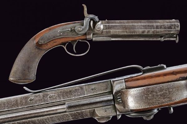 Pistola a luminello di J. Lang  - Asta Rare Armi Antiche e Militaria da Tutto il Mondo - Associazione Nazionale - Case d'Asta italiane