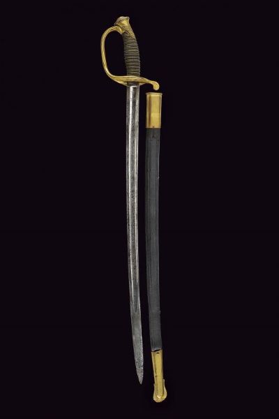 Sciabola Mod. 1850 da ufficiale dei corpi a piedi, con dedica  - Asta Rare Armi Antiche e Militaria da Tutto il Mondo - Associazione Nazionale - Case d'Asta italiane