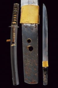 Sunobe tanto con bella koshirae, mei: Naganori  - Asta Rare Armi Antiche e Militaria da Tutto il Mondo - Associazione Nazionale - Case d'Asta italiane