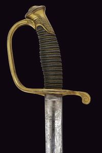 Sciabola Mod. 1850 da ufficiale dei corpi a piedi, con dedica  - Asta Rare Armi Antiche e Militaria da Tutto il Mondo - Associazione Nazionale - Case d'Asta italiane
