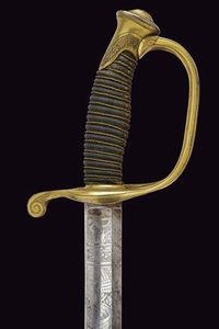 Sciabola Mod. 1850 da ufficiale dei corpi a piedi, con dedica  - Asta Rare Armi Antiche e Militaria da Tutto il Mondo - Associazione Nazionale - Case d'Asta italiane