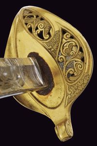 Sciabola Mod. 1850 da ufficiale dei corpi a piedi, con dedica  - Asta Rare Armi Antiche e Militaria da Tutto il Mondo - Associazione Nazionale - Case d'Asta italiane