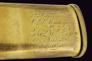 Sciabola Mod. 1850 da ufficiale dei corpi a piedi, con dedica  - Asta Rare Armi Antiche e Militaria da Tutto il Mondo - Associazione Nazionale - Case d'Asta italiane