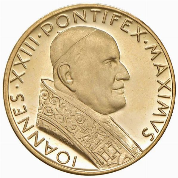 VATICANO. MEDAGLIA ORO 1961 CHE COMMEMORA L&rsquo;ENCICLICA MATER ET MAGISTRA DI PAPA GIOVANNI XXIII  - Asta AUREA - Associazione Nazionale - Case d'Asta italiane