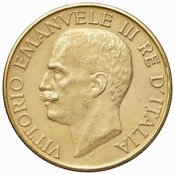 RIPRODUZIONE IN ORO 100 LIRE VITTORIO EMANUELE III  - Asta AUREA - Associazione Nazionale - Case d'Asta italiane