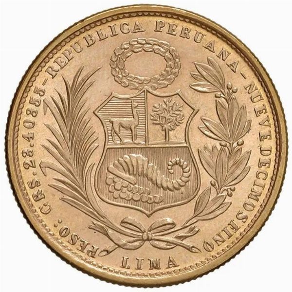 PER&Ugrave;. 50 SOLES 1967 LIMA  - Asta AUREA - Associazione Nazionale - Case d'Asta italiane