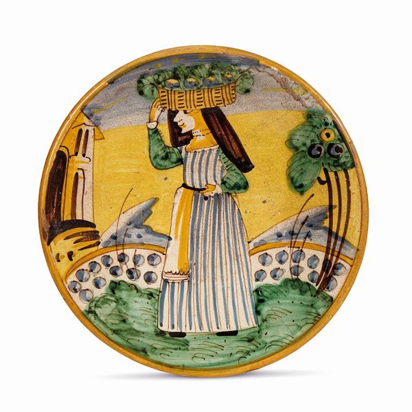 PIATTO, MONTELUPO, 1640-1660 CIRCA  - Asta MOBILI, MAIOLICHE E OGGETTI D'ARTE - Associazione Nazionale - Case d'Asta italiane