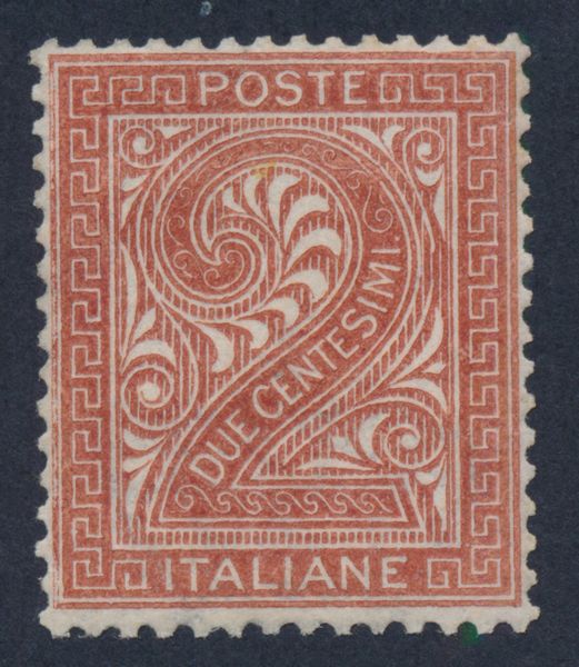 1863  Regno dItalia  2 cent. bruno rosso, Tiratura di Londra (Sass. L15).  - Asta Filatelia e Storia Postale - Associazione Nazionale - Case d'Asta italiane