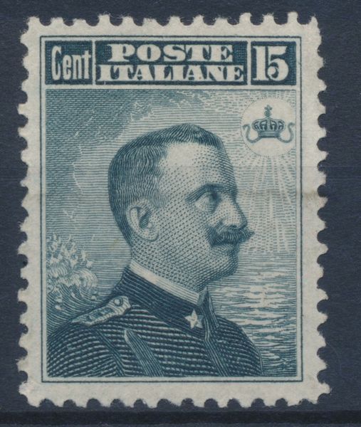 1906  Regno dItalia  15 cent. grigio nero Michetti, dent. 12, gomma originale (Sass. 80).  - Asta Filatelia e Storia Postale - Associazione Nazionale - Case d'Asta italiane
