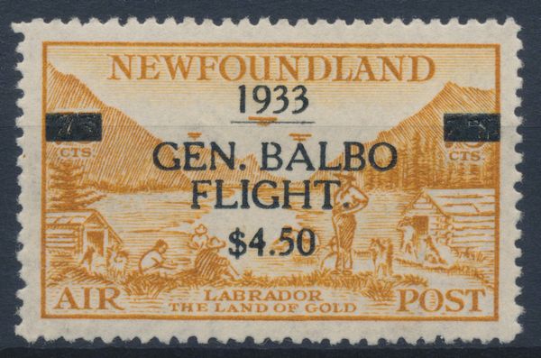1933  Terranova  Posta Aerea  Crociera aerea del Generale Balbo  4,50$ su 75 cent. (Yvert 18).  - Asta Filatelia e Storia Postale - Associazione Nazionale - Case d'Asta italiane