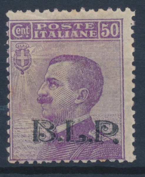 1922 � Regno d�Italia - Buste Lettere Postali � 50 cent. violetto, soprastampa �B.L.P.�, II tipo (Sass. 10).  - Asta Filatelia e Storia Postale - Associazione Nazionale - Case d'Asta italiane