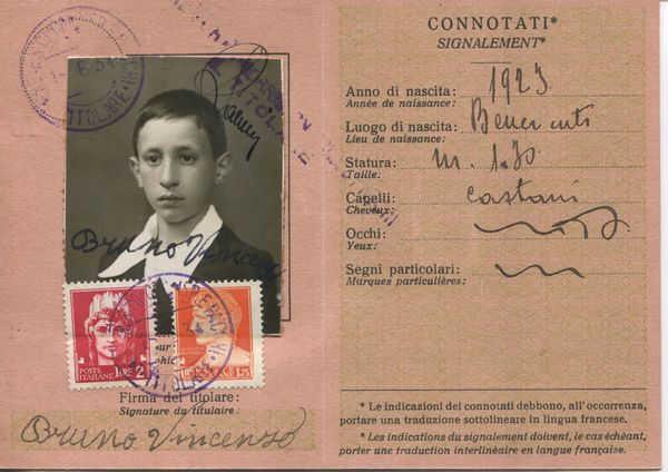 1934 - Regno dItalia - Tessera postale di riconoscimento, I tipo, del 1 giugno affrancata per 3,75 lire in eccesso tariffario di 5 cent.  - Asta Filatelia e Storia Postale - Associazione Nazionale - Case d'Asta italiane