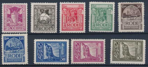 1929 � Regno d�Italia � Colonie e Possedimenti � Egeo � Emissioni generali � �Pittorica� serie cpl. (Sass. S.2).  - Asta Filatelia e Storia Postale - Associazione Nazionale - Case d'Asta italiane