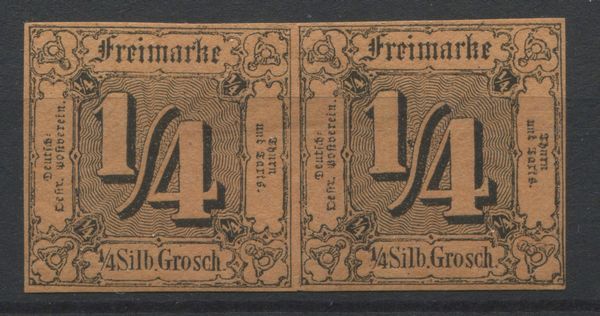 1852 - Antichi Stati Tedeschi - Turn und Taxis - Stati del nord - 1/4 Silbergroschen (Michel 1).  - Asta Filatelia e Storia Postale - Associazione Nazionale - Case d'Asta italiane