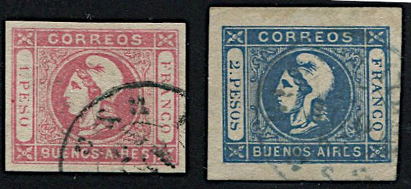 1862, Argentina, Liberty Head.  - Asta Filatelia e Storia Postale - Associazione Nazionale - Case d'Asta italiane