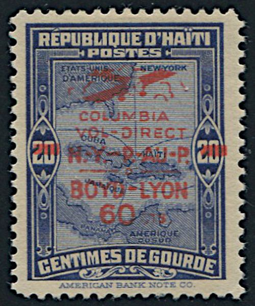 1933, Haiti, posta aerea, volo New York - Port-au-Prince.  - Asta Filatelia e Storia Postale - Associazione Nazionale - Case d'Asta italiane