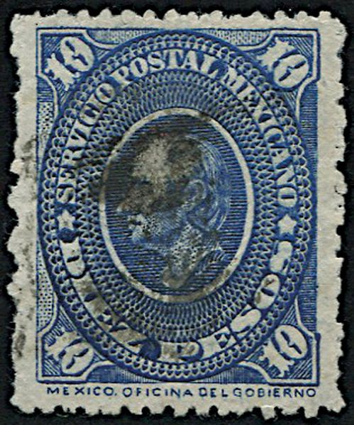 1884, Messico, effigie di Miguel Hidalgo.  - Asta Filatelia e Storia Postale - Associazione Nazionale - Case d'Asta italiane