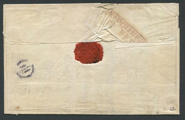 1858 - Regno delle due Sicilie, Napoli - 1gr. rosa chiaro I tavola (Sass. 3), 2gr. rosa chiaro I tavola (Sass. 5), 5gr. rosa brunastro I tavola (Sass. 8) e 50gr. rosa brunastro (Sass. 14) su lettera da Napoli a Marsiglia del 13 febbraio a mezzo Vapori francesi.  - Asta Filatelia e Storia Postale - Associazione Nazionale - Case d'Asta italiane