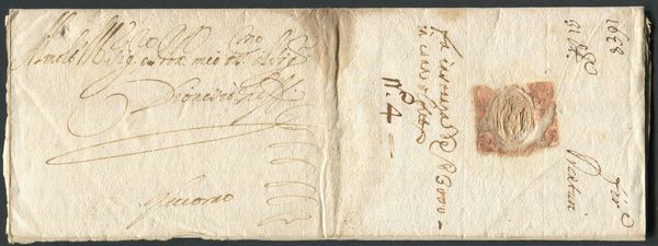 1638 - Lettera da Firenze a Livorno del 31 ottobre.  - Asta Filatelia e Storia Postale - Associazione Nazionale - Case d'Asta italiane