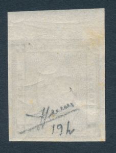 1861 - Sardegna - 1 cent. grigio nero bdf senza cifra in rilievo (Sass. 19h).  - Asta Filatelia e Storia Postale - Associazione Nazionale - Case d'Asta italiane