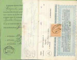 1874 - Regno d�Italia - Ricognizione postale - Libretto completo di 8 pagine con annullo di GIRGENTI 26 giugno 1888.  - Asta Filatelia e Storia Postale - Associazione Nazionale - Case d'Asta italiane