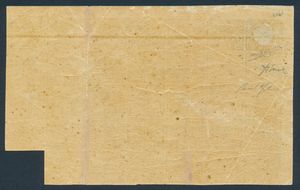 1867 - Stato Pontificio - Impronta della carta del fabbricante �BATH�  - La carta impiegata nella stampa dei francobolli pontifici del 1852 proveniva normalmente da un'unica fonte, tuttavia nel 1864, a causa dell'aumentata esigenza di francobolli da 2 baj., diventata la tariffa pi� comune nello Stato, furono acquistate carte da produttori diversi. Tra questi l'inglese BATH che, per l'uso di imprimere sui suoi fogli una impronta a secco con il suo nome in un ornato, lascio� traccia di s� nella filatelia pontificia. Questa situazione si ripet� nel 1867. Blocco di 34 esemplari, bordo di foglio superiore sinistro, del 2 bajocchi bianco (1867) gomma integra. Il blocco, che presenta interspazio di gruppo tra la quinta e la sesta fila, presenta altres� sul bordo di sinistra, in alto, due impronte a secco BATH (Sass. 3A/d)  - Asta Filatelia e Storia Postale - Associazione Nazionale - Case d'Asta italiane