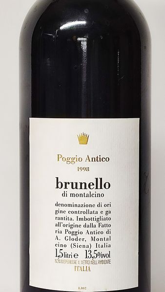 Poggio Antico, Brunello Di Montalcino 1998  - Asta Wine and Spirit for Christmas - Associazione Nazionale - Case d'Asta italiane