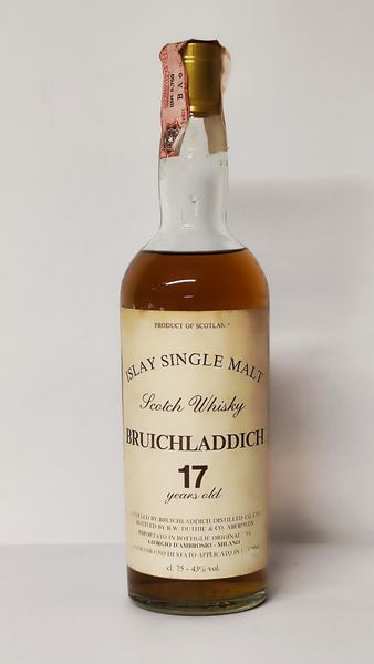 Bruichladdich 17 Years Old, Isaly Single Malt Scotch Whisky  - Asta Wine and Spirit for Christmas - Associazione Nazionale - Case d'Asta italiane