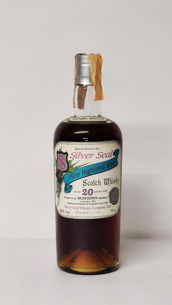 Dufftown Silver Seal 20 Years Old 1981, Pure Highland Malt Scotch Whisky  - Asta Wine and Spirit for Christmas - Associazione Nazionale - Case d'Asta italiane