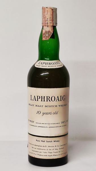 Laphroaig 10 Years Filippi, Islay malt Scotch Whisky  - Asta Wine and Spirit for Christmas - Associazione Nazionale - Case d'Asta italiane