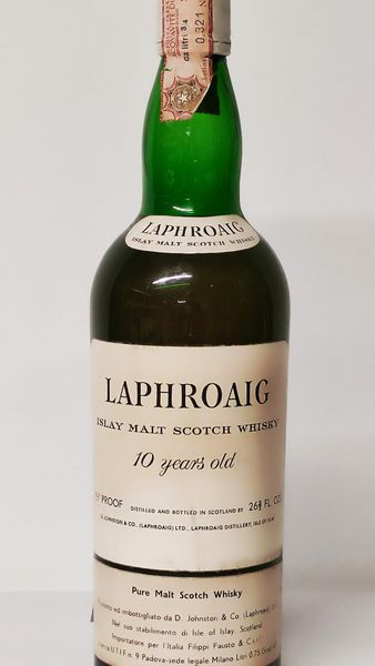 Laphroaig 10 Years Filippi, Islay malt Scotch Whisky  - Asta Wine and Spirit for Christmas - Associazione Nazionale - Case d'Asta italiane