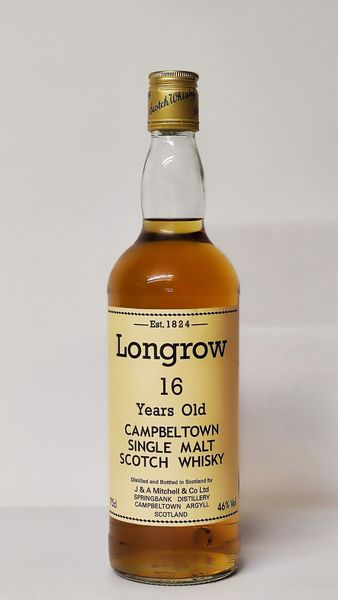 Longrow 16 Years Old, Campbeltown Single Malt Scotch Whisky  - Asta Wine and Spirit for Christmas - Associazione Nazionale - Case d'Asta italiane