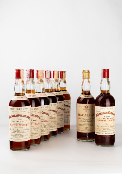 Macallan-Glenlivet 1937 34 Years Old, Pure Highland Malt Scotch Whisky  - Asta Wine and Spirit for Christmas - Associazione Nazionale - Case d'Asta italiane