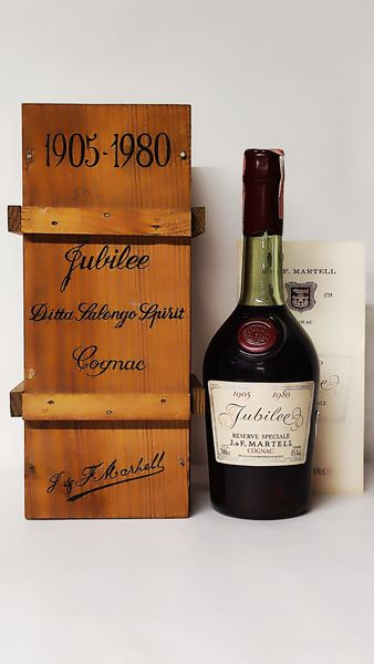 Martell Jubilee Salengo Spirit 1905-1980,Cognac  - Asta Wine and Spirit for Christmas - Associazione Nazionale - Case d'Asta italiane